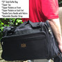 FOR HIM Monogrammed 2 Piece Deluxe Travel XL Boxy Duffle & Dopp Kit Set-Black-Free Ship-Men's Travel Gift/Groomsmen Gift /Father's Day/Grad Gift/Team gift/Athlete Gift