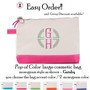 FOR HER Easy Order Pop of Color Canvas Cosmetic Bag-Gatsby-FREE SHIP/Tween/Summer Camp/Grad Gift/Gift for Her/Team Gift/Flower Girl