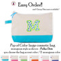 FOR HER Easy Order Pop of Color Canvas Cosmetic Bag-Polka Dots-FREE SHIP/Tween/Summer Camp/Grad Gift/Gift for Her/Team Gift/Flower Girl