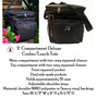 FOR HIM Monogrammed 2 Compartment Cooler Tote/Lunch Bag-Black-Free Ship/Group Gift/Teacher Gift/Back to School/Insulated Tote/Groomsmen Gift