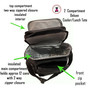 FOR HIM Monogrammed 2 Compartment Cooler Tote/Lunch Bag-Black-Free Ship/Group Gift/Teacher Gift/Back to School/Insulated Tote/Groomsmen Gift