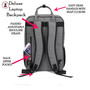 FOR HER Monogrammed Deluxe Laptop Briefcase Backpack-Charcoal Gray or Light Gray-FREE SHIP/Grad Gift/Business Backpack/Corporate/Teacher Bookbag