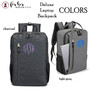 FOR HER Monogrammed Deluxe Laptop Briefcase Backpack-Charcoal Gray or Light Gray-FREE SHIP/Grad Gift/Business Backpack/Corporate/Teacher Bookbag
