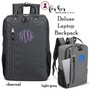 FOR HER Monogrammed Deluxe Laptop Briefcase Backpack-Charcoal Gray or Light Gray-FREE SHIP/Grad Gift/Business Backpack/Corporate/Teacher Bookbag