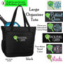 Pickleball Custom Design FOR HER Large Organizer Laptop Tote -Black Free Ship-Pickleball Team Gift/Pickleball Player Gift/Gift for Her/Pickleball Player