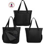 FOR HER Monogrammed Large Organizer Travel Tote-Black -FREE SHIP/Grad Gift/Gift for Her/Group Gift/Bridesmaid Gift/Teacher Gift/Laptop Tote
