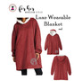 Monogrammed Luxe Wearable Hooded Blanket Poncho- Red -FREE SHIP/College Gift/Outdoor Blanket/Cozy Blanket/Christmas Gift/Gift for Her