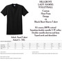 HILLGROVE  Lady Hawks Volleyball - SILVER HEAT PRESS Custom Design - Adult Sized Black Short Sleeve T Shirt
