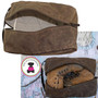 Group Discount-FOR HIM Monogrammed Waxed Canvas Deluxe X Large Shoe Bag-OLIVE /Free Ship/Men's Travel/Groomsmen Gift /Father's Day/Grad Gift