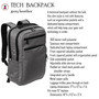 FOR HIM Monogrammed TECH Laptop Backpack-Gray Heather-Free Ship-Men's Travel /Groomsmen Gift /Father's Day Gift/Grad Gift/Laptop Bag/School