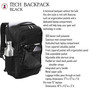 FOR HIM Monogrammed TECH Laptop Backpack-BLACK-Free Ship-Men's Travel /Groomsmen Gift /Father's Day Gift/Grad Gift/Laptop Bag/School