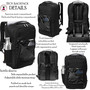FOR HIM Monogrammed TECH Laptop Backpack-BLACK-Free Ship-Men's Travel /Groomsmen Gift /Father's Day Gift/Grad Gift/Laptop Bag/School