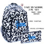 FOR HER Back to School Monogrammed 2 Piece Set- Black/White Damask-Free Ship/Tween Backpack/Girl Birthday/Travel Backpack/Weekend Backpack/School