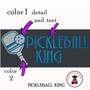 Pickleball Custom Design-FOR HIM Travel Shoe Bag with PICKLEBALL KING design-BLACK-Free Ship-Pickleball Team Gift/Pickleball Player Gift/Pickleball