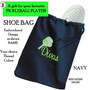 Pickleball Custom Design-FOR HER Travel Shoe Bag with Name /Team Name-NAVY-Free Ship-Pickleball Team Gift/Pickleball Player Gift/Pickleball