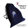 Pickleball Custom Design-FOR HIM Travel Shoe Bag with NAME/TEAM design-BLACK-Free Ship-Pickleball Team Gift/Pickleball Player Gift/Pickleball
