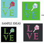 Pickleball Custom Design-FOR HER Cotton Velour Grommeted Trifold Towel w LOVE Design-Black-Free Ship-Pickleball Team Gift/Player Gift/Sport
