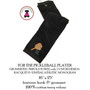 Pickleball Custom Design-FOR HER Cotton Velour Grommeted Trifold Towel w LOVE Design-Black-Free Ship-Pickleball Team Gift/Player Gift/Sport