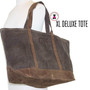 FOR HIM Monogrammed XLarge Waxed Canvas Deluxe Boat Tote -Black/Slate-Free Ship/Men's Gift/Groomsmen Gift/Father's Day/Grad Gift/Weekender