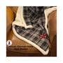 FOR HIM Monogrammed Flannel Sherpa Stadium Blanket-Charcoal/Black Plaid-Free Ship-Groomsmen Gift/Father's Day/Grad Gift/Gift for Him/Group