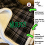 FOR HIM Monogrammed Flannel Sherpa Stadium Blanket-Charcoal/Black Plaid-Free Ship-Groomsmen Gift/Father's Day/Grad Gift/Gift for Him/Group