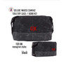 FOR HIM Monogrammed Large Waxed Canvas Toiletry Case-Black-FREE SHIP-Groomsmen Gift/Father's Day Gift/Grad Gift/Gift for Him/Group Discount 