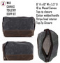 Pickleball Custom Design FOR HIM - 2 Initial Athletic - Deluxe Waxed Canvas Dopp Kit / Toiletry Case- Black - Free Ship-Pickleball Team Gift/Pickleball Player Gift