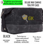 Pickleball Custom Design FOR HIM - 2 Initial Athletic - Deluxe Waxed Canvas Dopp Kit / Toiletry Case- Black - Free Ship-Pickleball Team Gift/Pickleball Player Gift