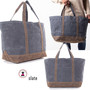 For the Golfer -Large Waxed Canvas Deluxe Boat Tote with Golf Design1 - Slate - FREE SHIP -Groomsmen Gift/Father's Day Gift/Grad Gift/Gift for Him/Group Discount /Golf Trip/Golfer Gift/