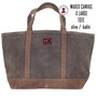For the Golfer -Large Waxed Canvas Deluxe Boat Tote with Golf Design1 - Olive - FREE SHIP -Groomsmen Gift/Father's Day Gift/Grad Gift/Gift for Him/Group Discount /Golf Trip/Golfer Gift/