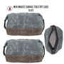 For the Golfer  Monogrammed Large Waxed Canvas Toiletry Case with Design 1-Slate / FREE SHIP-Groomsmen Gift/Father's Day Gift/Grad Gift/Gift for Him/Group Discount/Golfer Gift/Golf Team Gift 