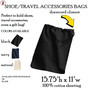 For the Golfer - Monogrammed ONE Shoe Bag for Travel with Golf Design 1  - Black - FREE SHIP / Men's Travel /Men's Shoe Bag/Groomsmen Gift /Father's Day Gift/Grad Gift/Golfer Gift/Golf Team Gift