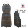For the Golfer Monogrammed Waxed Canvas Apron with Golf Design1- Slate -FREE SHIP/Groomsmen/Father's Day Gift/Golf Team Gift/Golfer Apron