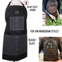 For the Golfer Monogrammed Waxed Canvas Apron with Golf Design2- Black -FREE SHIP/Groomsmen/Father's Day Gift/Golf Team Gift/Golfer Apron