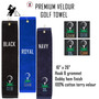For the Golfer Monogrammed Premium Velour Golf Towel  with Golf Design2- Black -FREE SHIP/Groomsmen/Father's Day Gift/Golf Team Gift/Golfer Apron