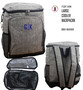 FOR HIM Monogrammed Large Insulated Cooler Backpack-Gray Heather-Free Ship/Group Gift/Teacher Gift/Insulated Tote/Groomsmen Gift/Picnic Tote