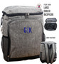 FOR HIM Monogrammed Large Insulated Cooler Backpack-Gray Heather-Free Ship/Group Gift/Teacher Gift/Insulated Tote/Groomsmen Gift/Picnic Tote