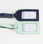 Custom Logo Debossed on LEATHER LUGGAGE TAG - Large Event Group Gift 25+ -Free Ship-Group Discount/ Event Gift/Bridesmaid Gift/Wedding Favor/Sorority Gift/Travel Gift/Corporate Gift 