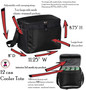 12 Can Cooler Lunch Tote w FOR HIM 2 Initial Athletic Font Monogram-Black-Free Ship-Groomsmen Gift.Boat Cooler.Teacher Cooler.Coach Gift.Golfer Travel Lunch Cooler
