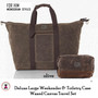 Deluxe Waxed Canvas Weekender Tote & Dopp Kit Travel Set FOR HIM with Monogram-Olive-Free Ship/Men’s Travel/Groomsmen/Father’s Day/Grad Gift