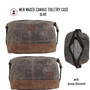 FOR HIM-Deluxe 3 pc Travel Set w Monogram-Waxed Canvas-Olive/Kakhi Trim-Free Ship-Men's Travel/Men's Duffel/Groomsmen/Father's Day/Grad Gift