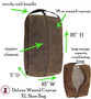 FOR HIM-Deluxe 3 pc Travel Set w Monogram-Waxed Canvas-Kakhi / Olive Trim-Free Ship-Men's Travel/Men's Duffel/Groomsmen/Father's Day/Grad Gift