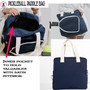 Pickleball Bag-FOR HER Monogram-Navy Canvas-Free Ship.Grad Gift.Pickleball Player Gift.Pickleball Team Bag.Sport Gift.Pickleball Paddle Bag.
