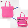 Tennis Tote w CHARLESTON Monogram-Hot Pink Canvas-Free Ship.Grad Gift.Tennis Player.Tennis bag.Tennis team.Sport Gift.Tennis Racquet Bag