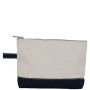 Travel Set w Monogram-2 Piece-Tote/Travel Case-Navy/Natural Stripe-Leather & Canvas-Free Ship.Tote Travel Set.Bridesmaid Gift.Grad Gift.Flight Bag