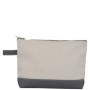 Flight Tote Set w CHARLESTON Monogram-Gray /Natural-Leather & Canvas Tote Set-Free Ship.Tote Travel Set.Bridesmaid Gift.Grad Gift.Flight Bag