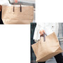 FOR HER Monogrammed Large Natural Fiber Tote with Leather Handles- CHARLESTON MONOGRAM-FREE Ship-Market Tote /Bridesmaid Gift/Grad Gift/Teacher Tote/Beach Tote/Travel Tote