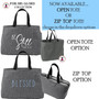 For His Glory Collection- Embroidered BE THE LIGHT Essential Zip Top or Open Small Tote-Gray Heather - FREE SHIP /Teacher Gift / Bible Study Bag/Inspirational Gift / Encouragement Gift/Gift Bag
