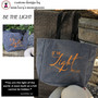 For His Glory Collection- Embroidered BE THE LIGHT Essential Zip Top or Open Small Tote-Gray Heather - FREE SHIP /Teacher Gift / Bible Study Bag/Inspirational Gift / Encouragement Gift/Gift Bag