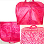FOR HER Monogrammed Canvas Garment Bag - Hot Pink & White Greek Key  - FREE SHIP/Garment Bag / Monogrammed Garment Travel Bag/Teen Dress Bag/Dress Bag/Dancer Garment Bag /Flower Girl/Bat Mitzvah  